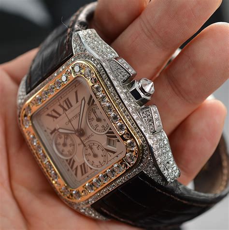 cartier santos gold and steel|cartier santos xl with diamonds.